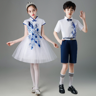 六一儿童合唱演出服小学生初中生大合唱团诗歌朗诵服装男女童表演