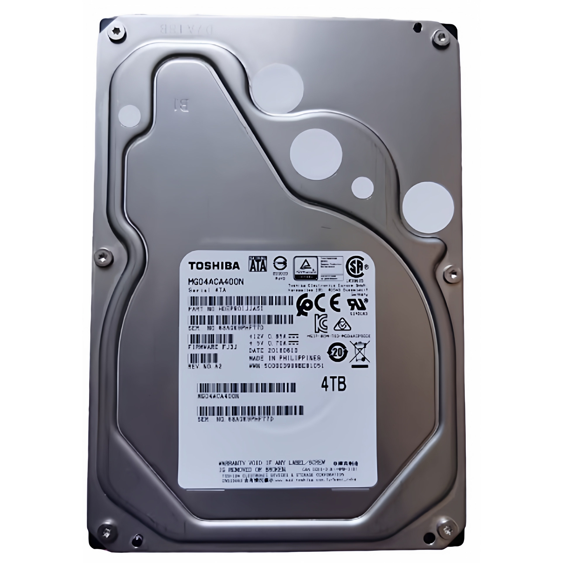 Toshiba/东芝 MD04ABA400V 4TB监控级硬盘128M 3.5寸SATA3 垂直盘