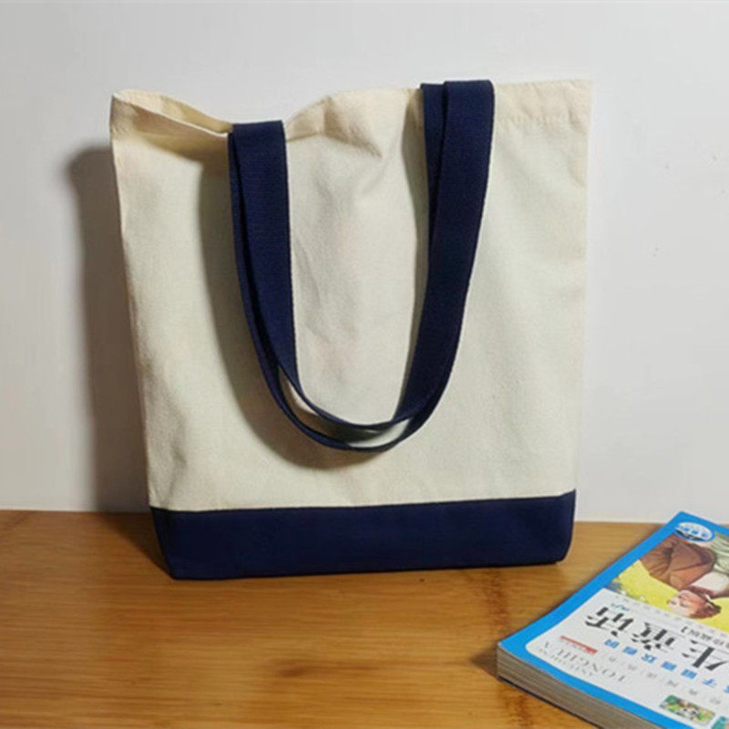 原素帆布袋通勤加厚手拎包单肩背帆布包手绘学生补课袋礼品广告袋