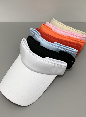 空顶帽子男女运动网球帽无顶太阳帽户外鸭舌夏天亲子儿童遮阳帽子