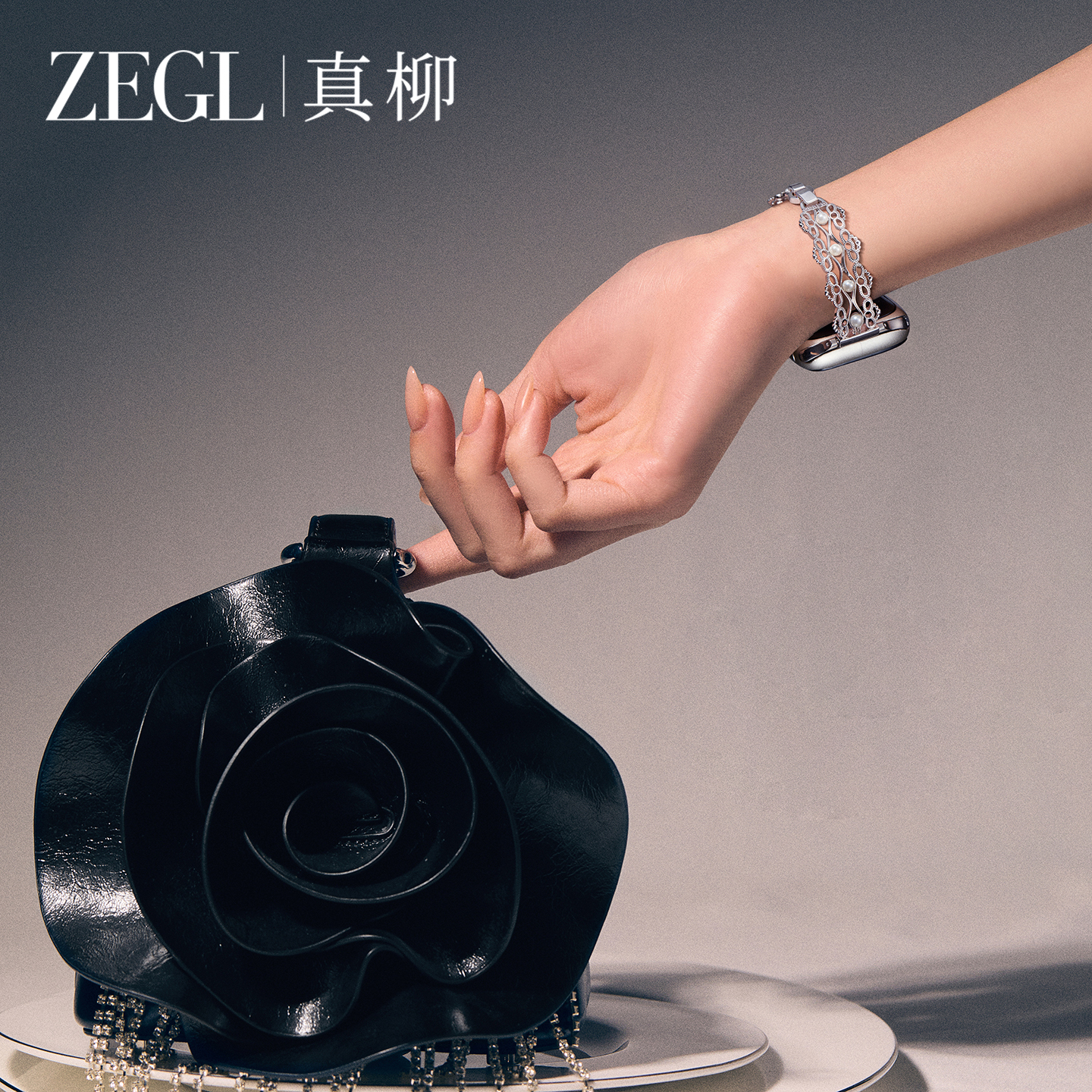 ZEGL适用苹果手表蕾丝表带手表链