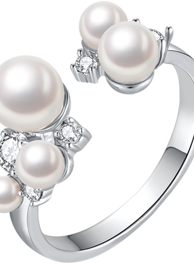 ZEGL个性时尚星光珍珠戒指