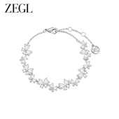 ZEGL七夕礼物微笑紫藤花手链女春夏新款 轻奢小众设计精致手饰