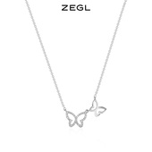 ZEGL925纯银蝴蝶项链女高级设计感轻奢小众2024年新款 锁骨链配饰