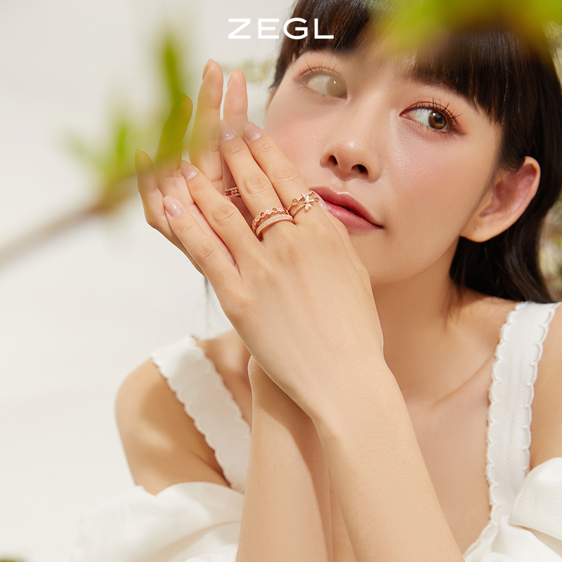 zegl设计师开口戒情人节情侣