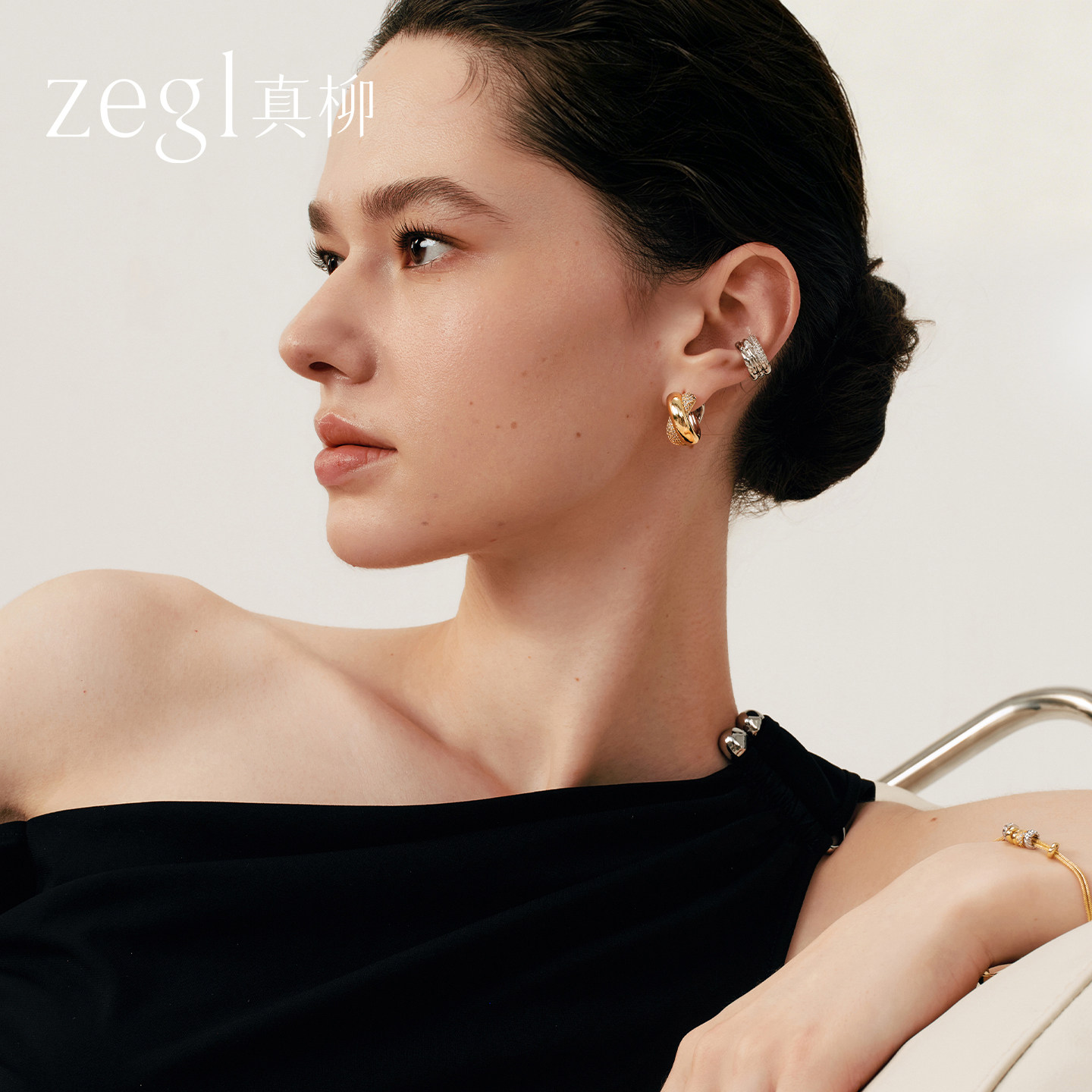 zegl真柳设计师落日星河系列耳环高级感新款爆款耳钉女轻奢耳饰