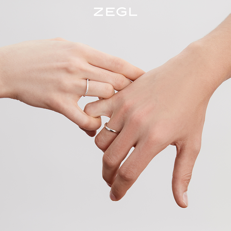 ZEGL925银情侣戒指日韩风