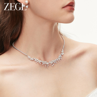 轻奢小众礼服锁骨链 爆款 ZEGL法式 人造珍珠项链女婚庆首饰2026新款