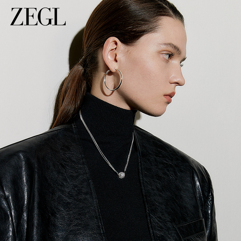 ZEGL休闲百搭素圈耳圈