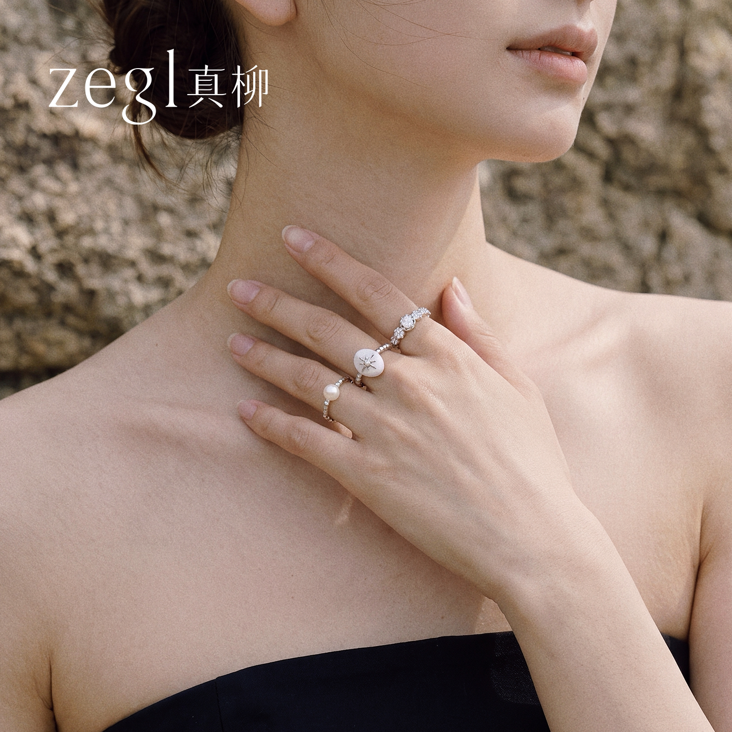 zegl真柳设计师珍珠戒指图片