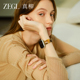 ZEGL设计师适用苹果手表表带虎眼石手表链水晶手链女皮质腕带秋冬