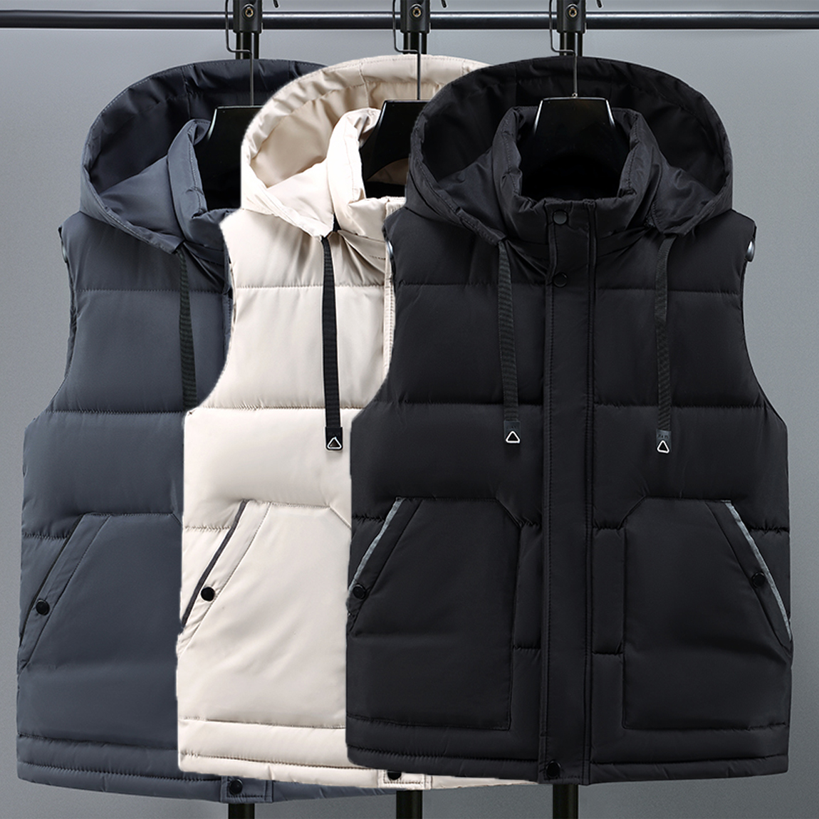 秋冬新款男装棉马甲男士棉坎肩厚