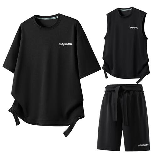 夏季大码男士加肥加大运动三件套
