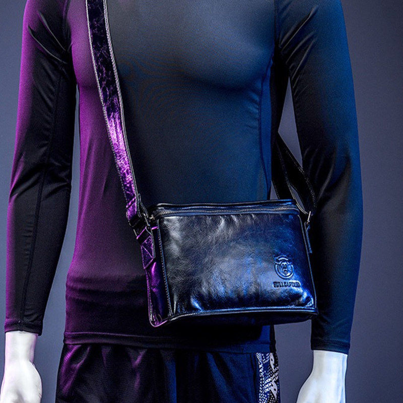 头层牛皮男包真皮斜挎包牛皮单肩小包真皮男包横款休闲包旅行包男