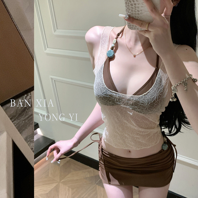 泳衣女小胸聚拢绑带性感比基尼