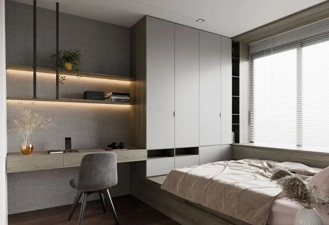 厦门莫干山衣柜定制全屋生态实木豆茵板定做莫干山板材家具