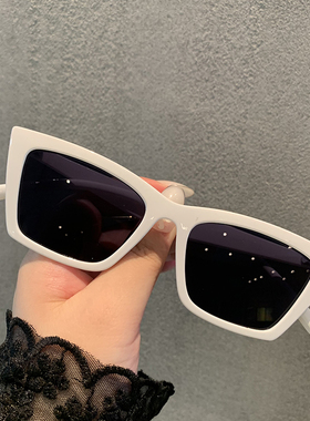 韩版网红窄框街拍眼镜百搭时髦