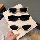 2025新款 gm复古太阳镜小猫眼高级感墨镜女防晒防紫外线小窄框开车