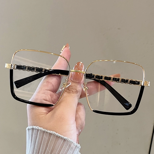 Металлическое плоское зеркало с большим лицом, качество Qi качественное анти -лезвие квадратные стаканы квадратные женские корейские издания Tide Myopia Eyes могут быть доступны