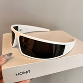 发箍墨镜高级感2025新款 时髦一片式 黑超潮牌防紫外线偏光太阳镜女