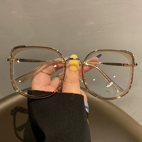 Корейская версия крупной рамы ретро черные очки мужская прилив толстый край