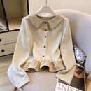上衣女秋冬气质好看宽松显瘦设计感假两件长袖 法式 格子荷叶边衬衫
