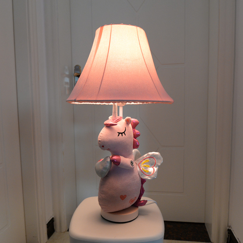 创意独角兽公主房台灯儿童卧室床头灯女孩房间卡通可爱温馨灯具