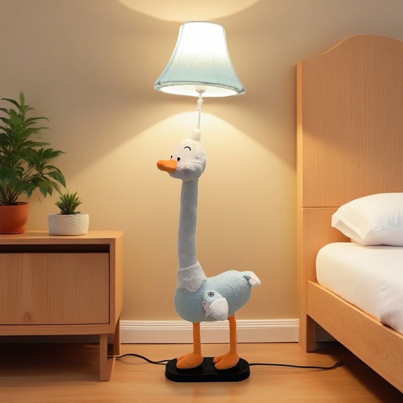 台灯卧室床头灯现代简约温馨插电男女孩可爱卡通儿童房护眼落地灯