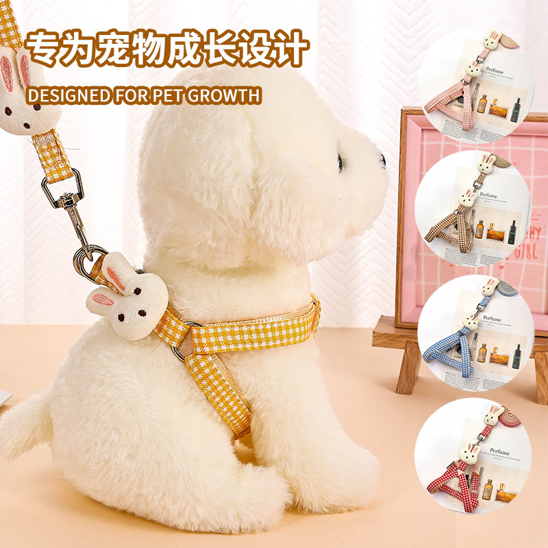 宠物猫咪牵引绳胸背带溜狗绳狗链子狗狗外出胸背牵引带项圈遛猫