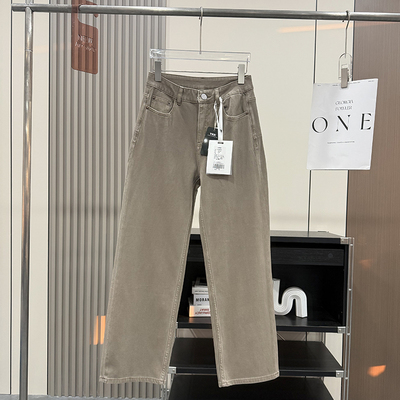 裤型chao赞！四面弹高腰显瘦显腿直百搭直筒牛仔裤长裤薯条裤女春