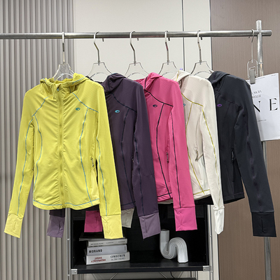 户外山系！修身显瘦吸湿速干撞色轻量化骑行运动连帽长袖外套女春