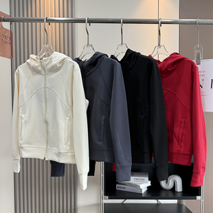 大厂订单 立体剪裁高弹面料户外机能运动休闲连帽卫衣外套女秋