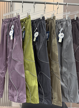 大厂订单！情侣款户外山系扎染尼龙反光速干运动休闲工装裤伞兵裤