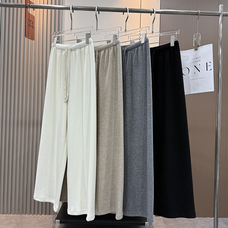 暖炉裤！670g复合加绒保暖一片式直筒休闲裤卫裤窄版阔腿裤女冬