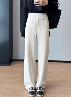 LU同款！显瘦神裤~垂感高腰窄版直筒阔腿裤瑜伽裤拖地裤卫裤女秋