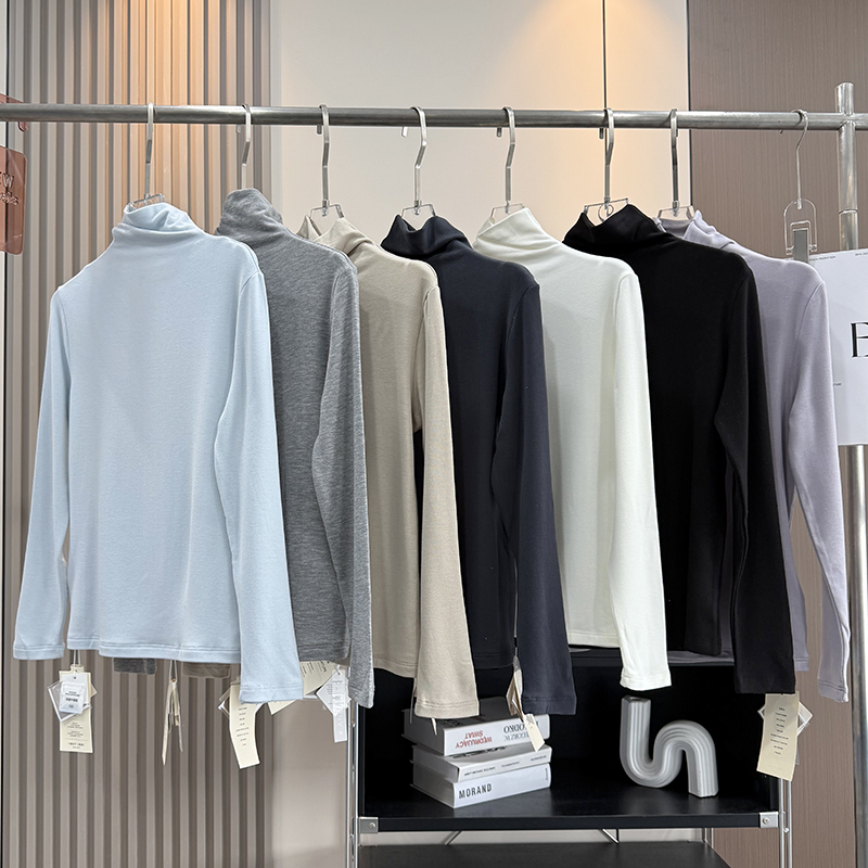 柔软亲肤！秋冬百搭莱赛尔天丝轻绒衣绵羊毛长袖T恤打底衫女上衣