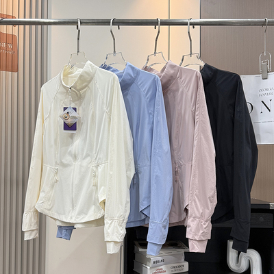 大厂订单！UPF50+收腰显瘦柔软亲肤透气户外运动立领防晒衣外套女
