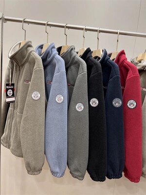 情侣款防寒加厚加绒摇粒绒外套