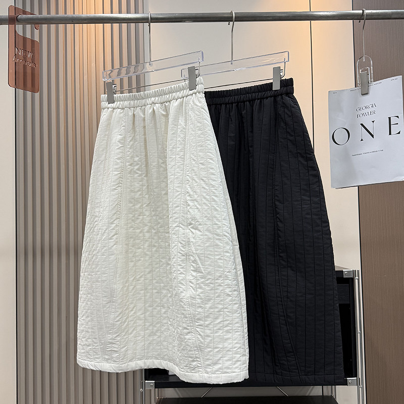 大厂订单！松紧腰宽松蓄热保暖夹棉半身裙加厚棉裙子A字伞裙冬裙