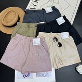松紧腰抽绳轻薄透气吸汗速干运动休闲短裤 新品 女 2025夏季 日单