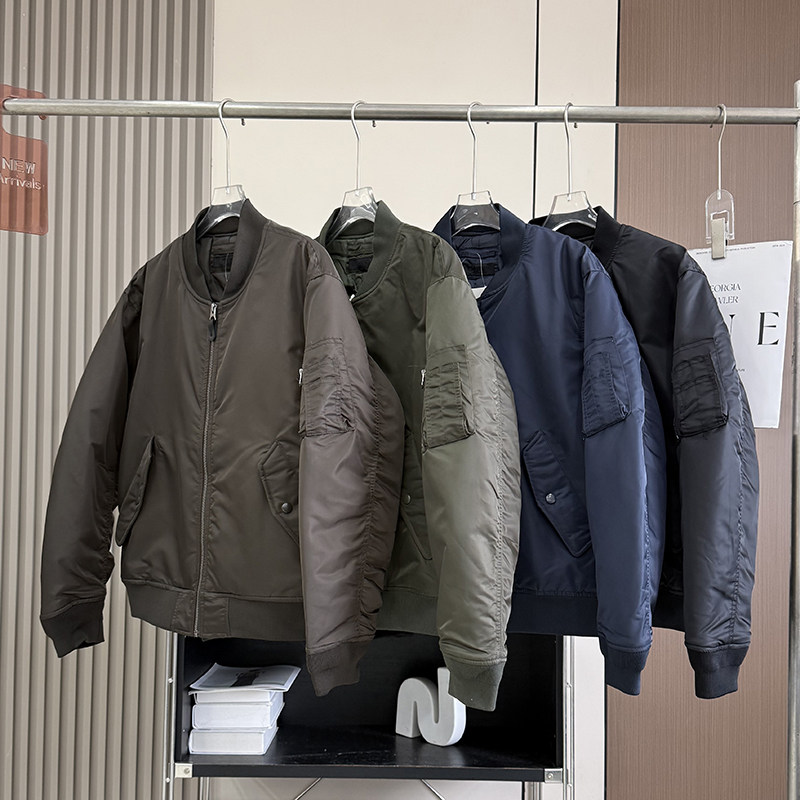 大厂日单!男女秋冬防风防泼水军旅式夹棉加厚棉服飞行员夹克外套