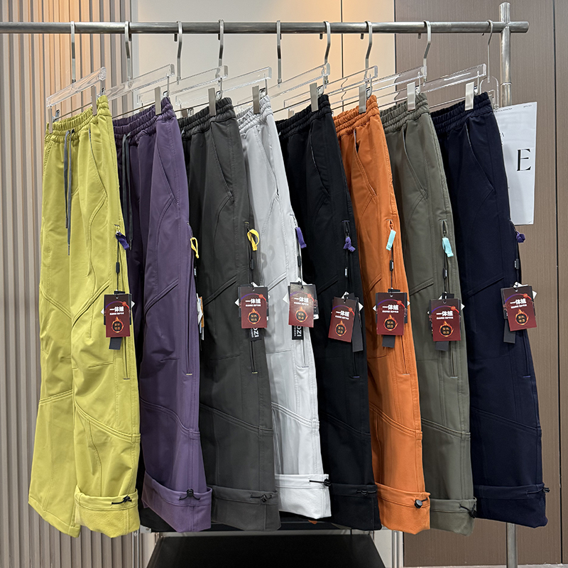 户外山系！男女同款秋冬防风防水加绒保暖软壳冲锋裤登山裤工装裤