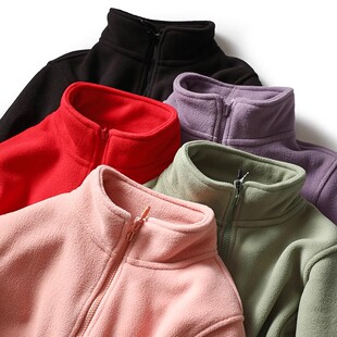 日单篙品质！情侣基础款百搭细腻摇粒绒短外套立领抓绒保暖开衫