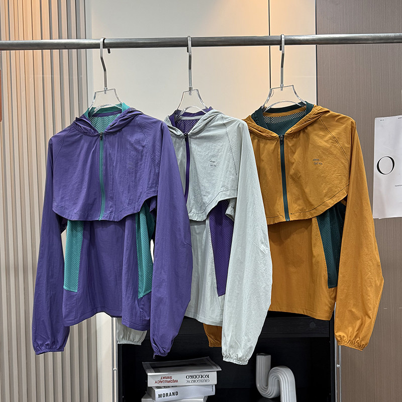大厂订单!轻薄透气户外运动骑行防晒衣外套登山服马甲两件套女夏