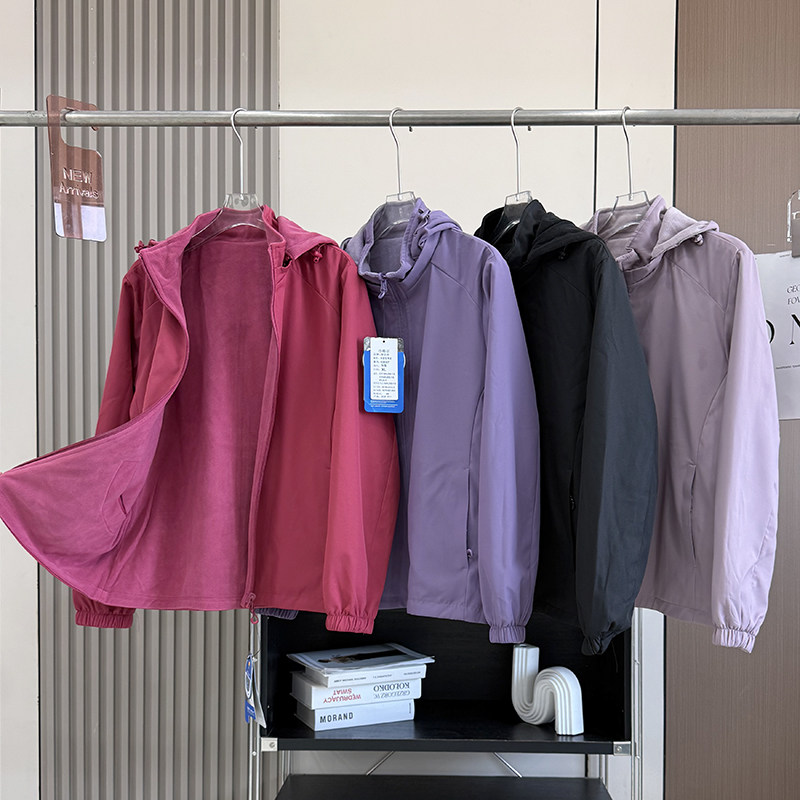 大厂订单!双面可穿~男女秋冬奥利绒保暖户外软壳冲锋衣登山外套