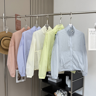 大厂订单 宽松轻薄透气户外徒步运动轻量防晒服短外套女夏 UPF50