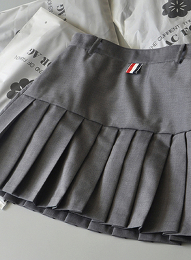 外贸元单 高腰西装短裙百褶裙半身裙A字裙学院风裙裤女伞裙