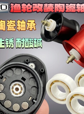 阿布水滴轮4代达瓦全陶瓷轴承乔丹李b4p4顺滑防腐蚀p5骚音超远投