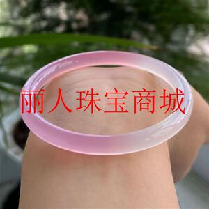 国风叮当镯圆条美人条半山半水粉色手镯超仙款高级感时尚百搭玉镯