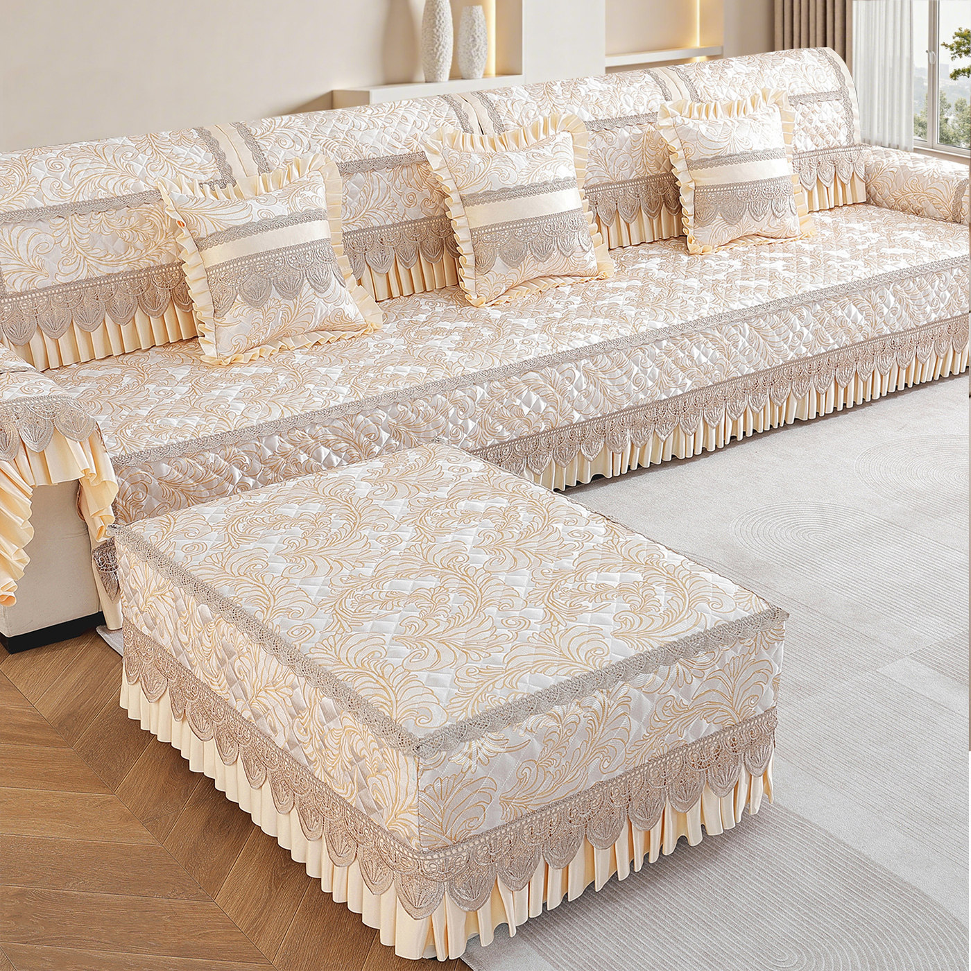 高档直排沙发垫四季通用2025新款皮沙发盖布坐垫套罩全包脚踏定制,居家布艺,沙发垫,淘宝优惠券,粉丝福利购,淘宝优惠卷